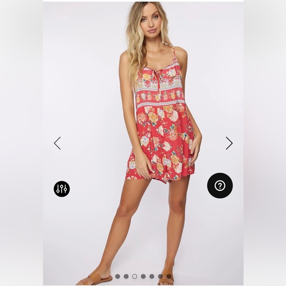 O’Neil Liame Tank Romper Red floral - Picture 5 of 15